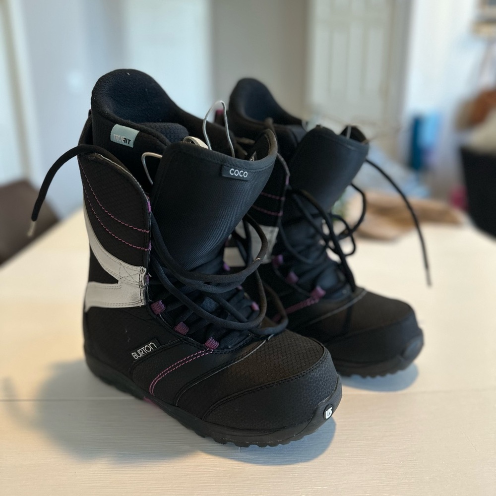 Burton Coco Black and Purple Snowboard Boots